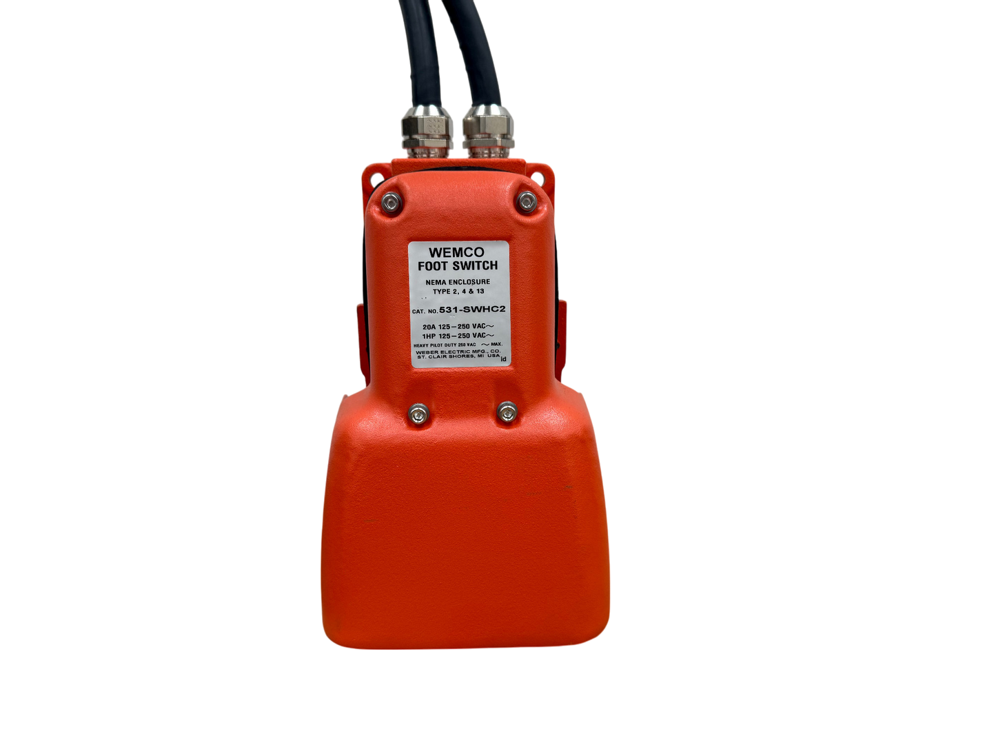 Single Speed Foot Switch w/ Cable - double-cord, 6200