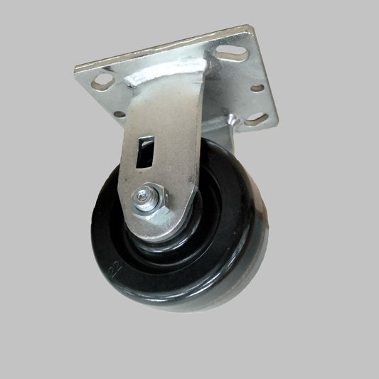 4x2 Black Rigid Poly Caster